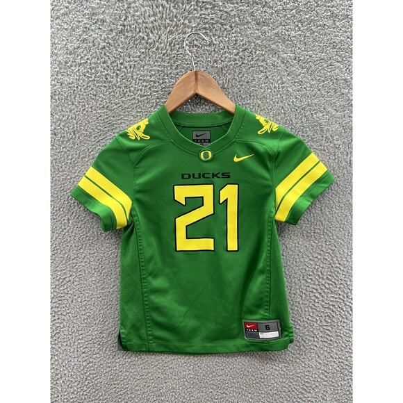 Nike Other - Nike Team Apple Green Oregon Ducks #21 Limited Edition Jersey Boys Size 6